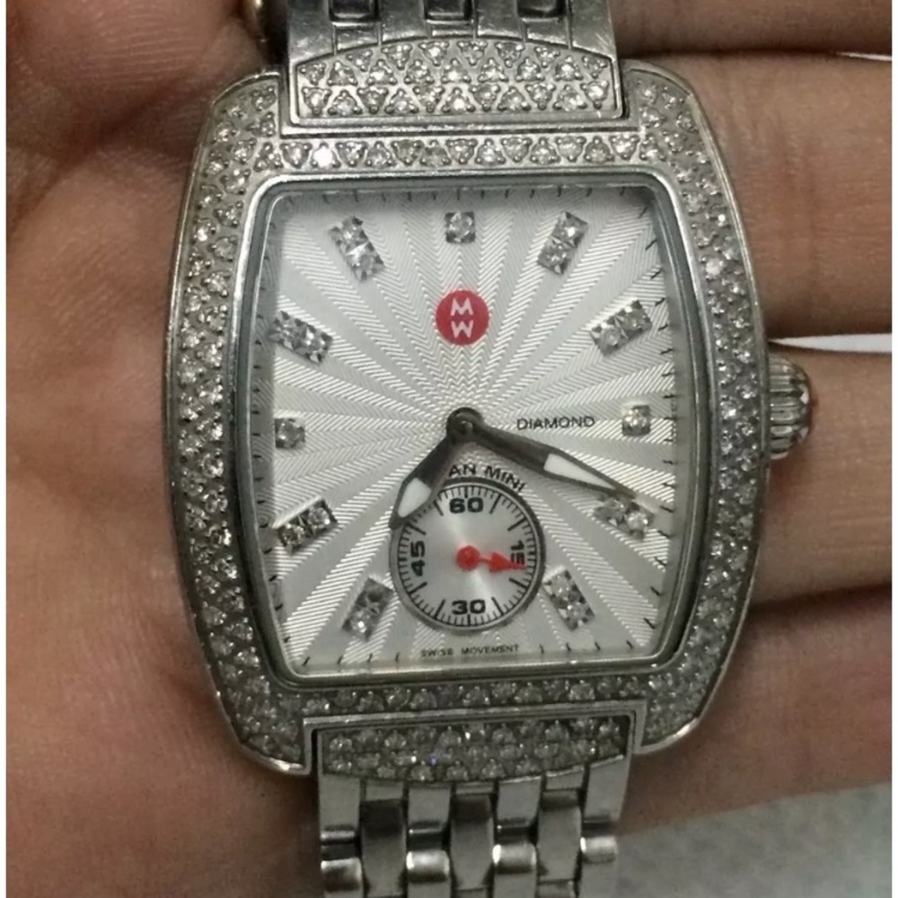 *Sold* Michele Mini Urban Deco Diamond watch